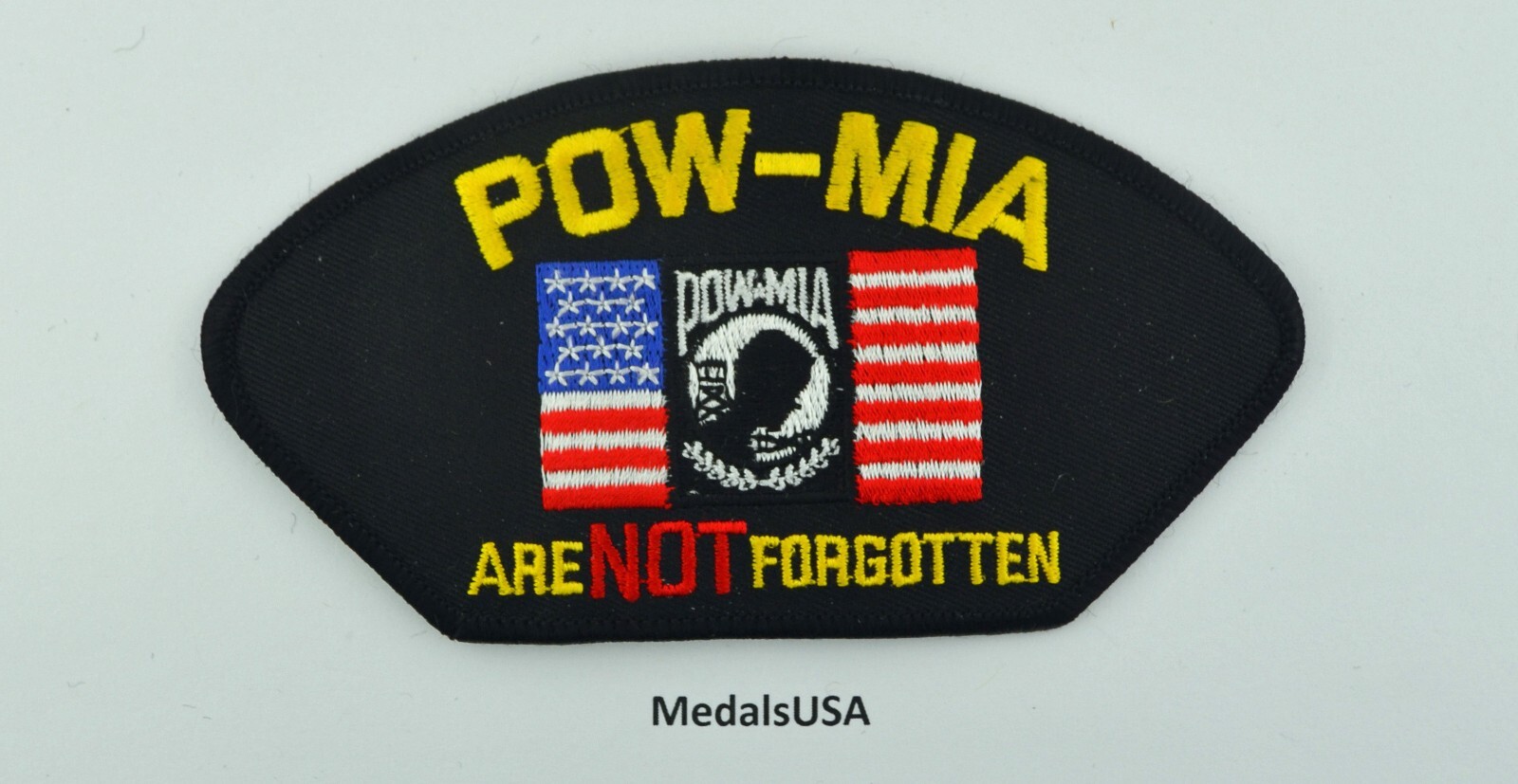 POW - MIA are NOT forgotten Iron/Sew on Patch HAT, JACKET OR VEST P575