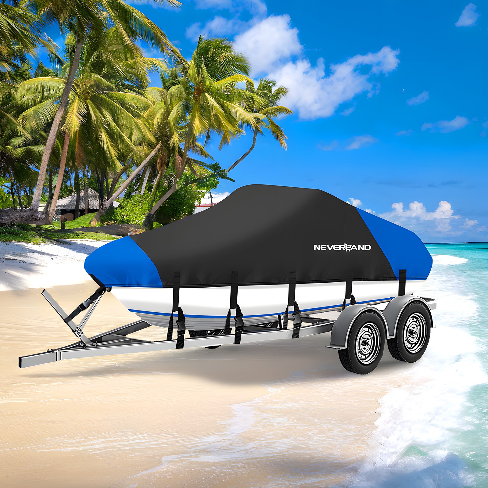 Neverland 17'- 19' V-Hull Runabouts Speedboat Trailerable Waterproof Boat Cover