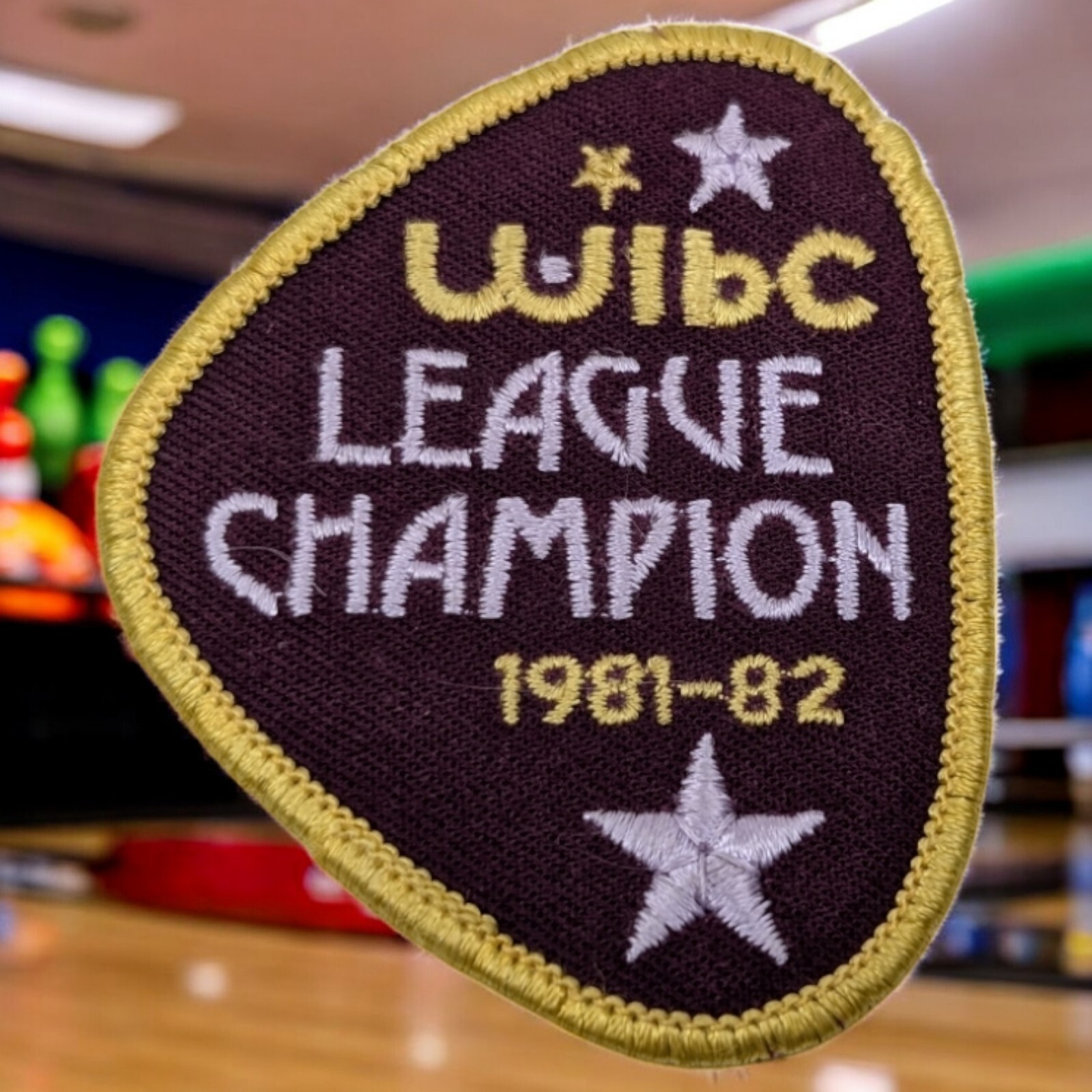 NOS 1981 1982 WIBC League Champion Bowling Patch Vintage 80s