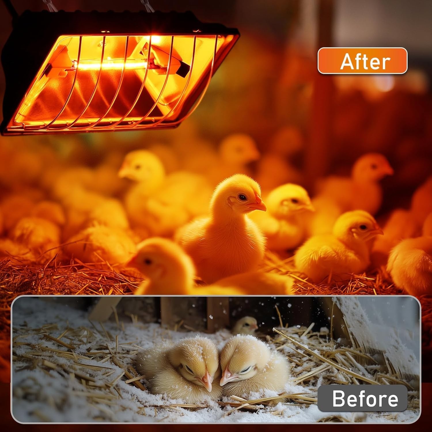 Versatile 250W Chicken Brooder Heater for Indoor Use - Easy Setup & Safety