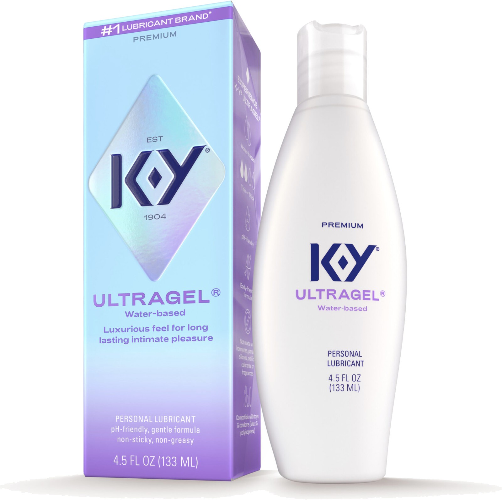 K-Y KY Ultra Gel Slide Premium Water Based Personal Lubricant 4.5 oz