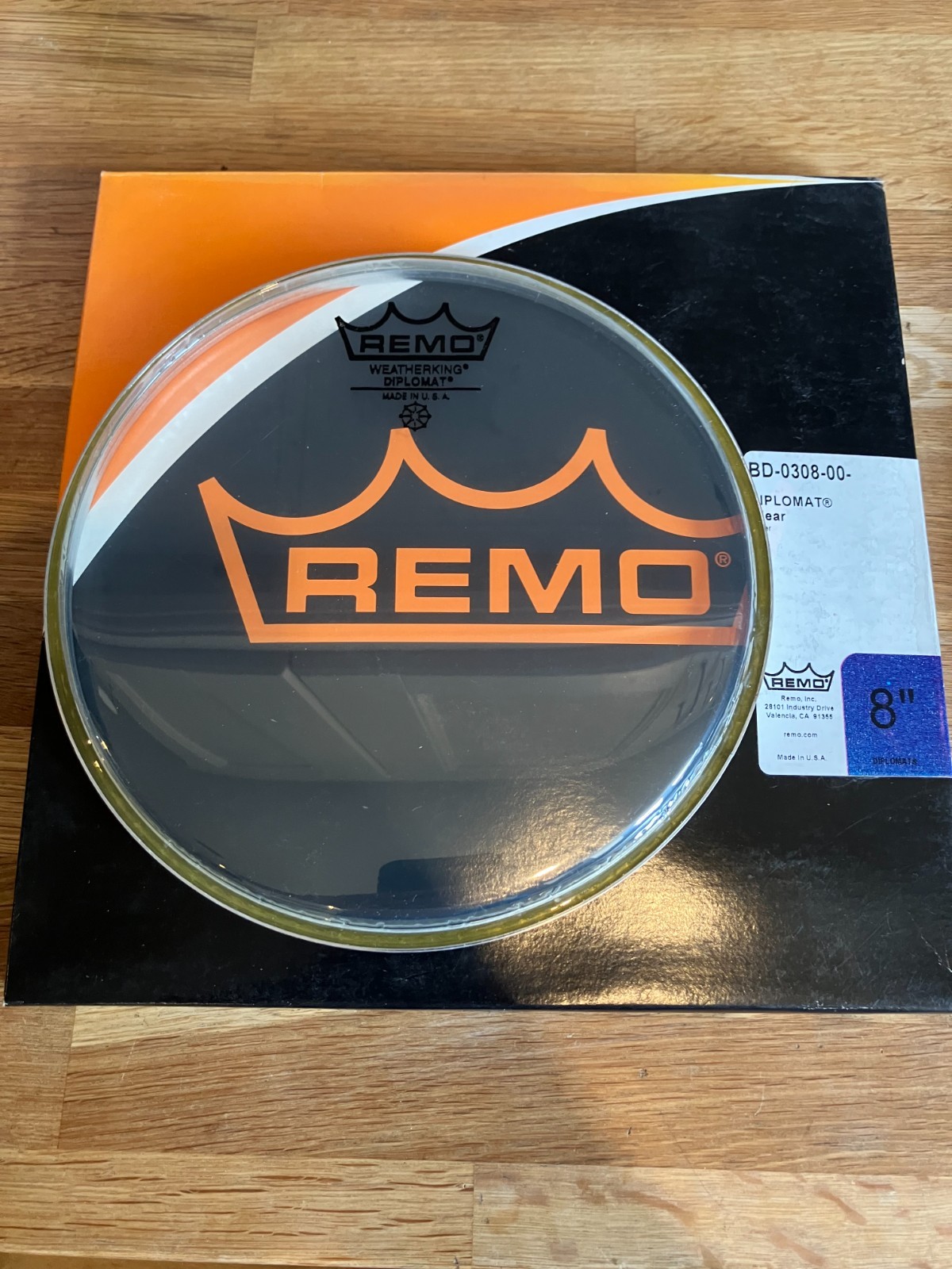 New 8" Remo Diplomat Clear Drum Head