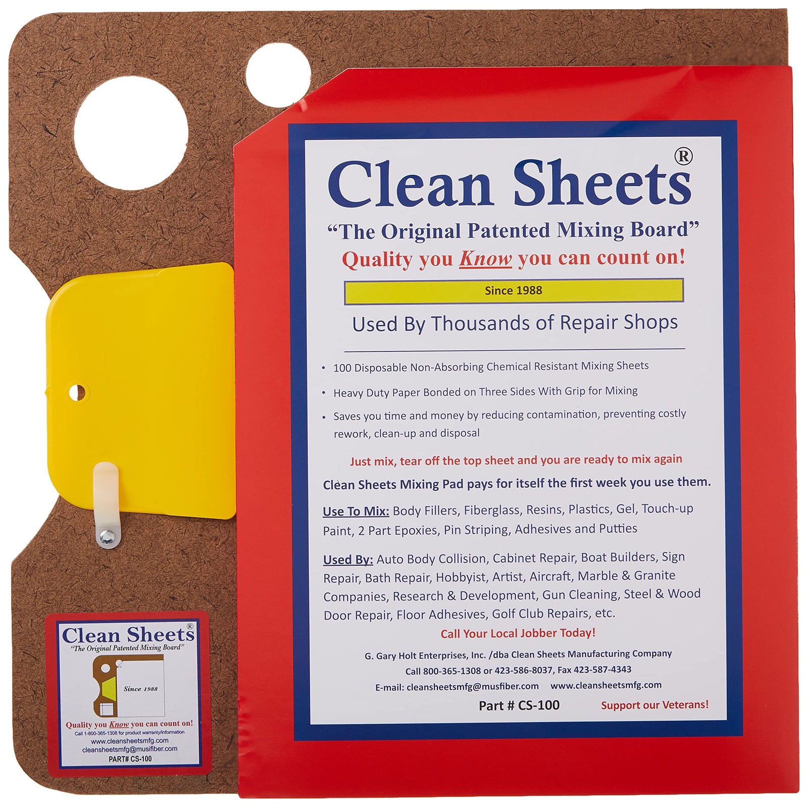 Clean Sheets - CLN-CS100 Superior Mixing Pad (12x12) - 100 Disposable Sheets ...