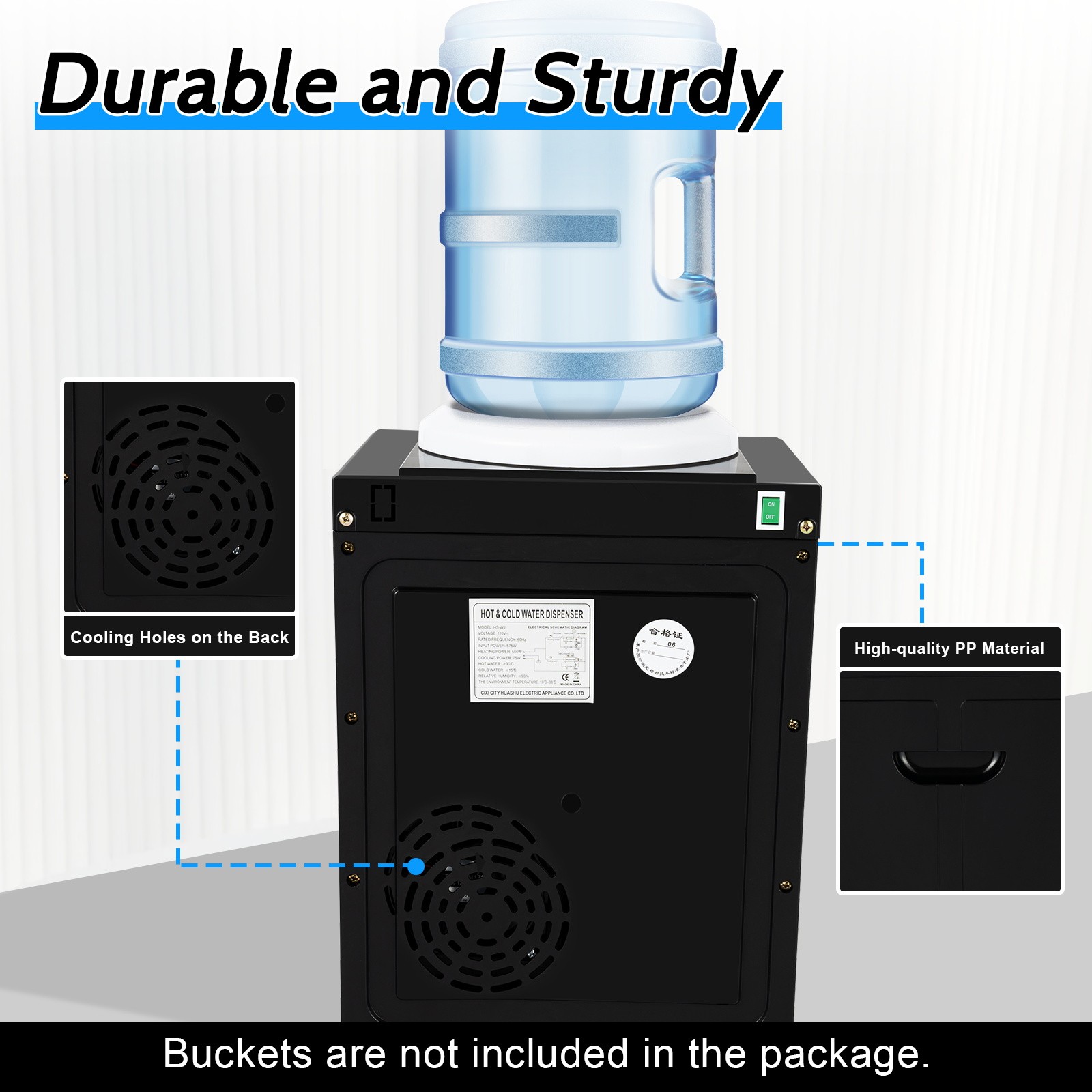 Top Loading Countertop Water Dispenser Hot Cold Water Cooler Drinking Machine