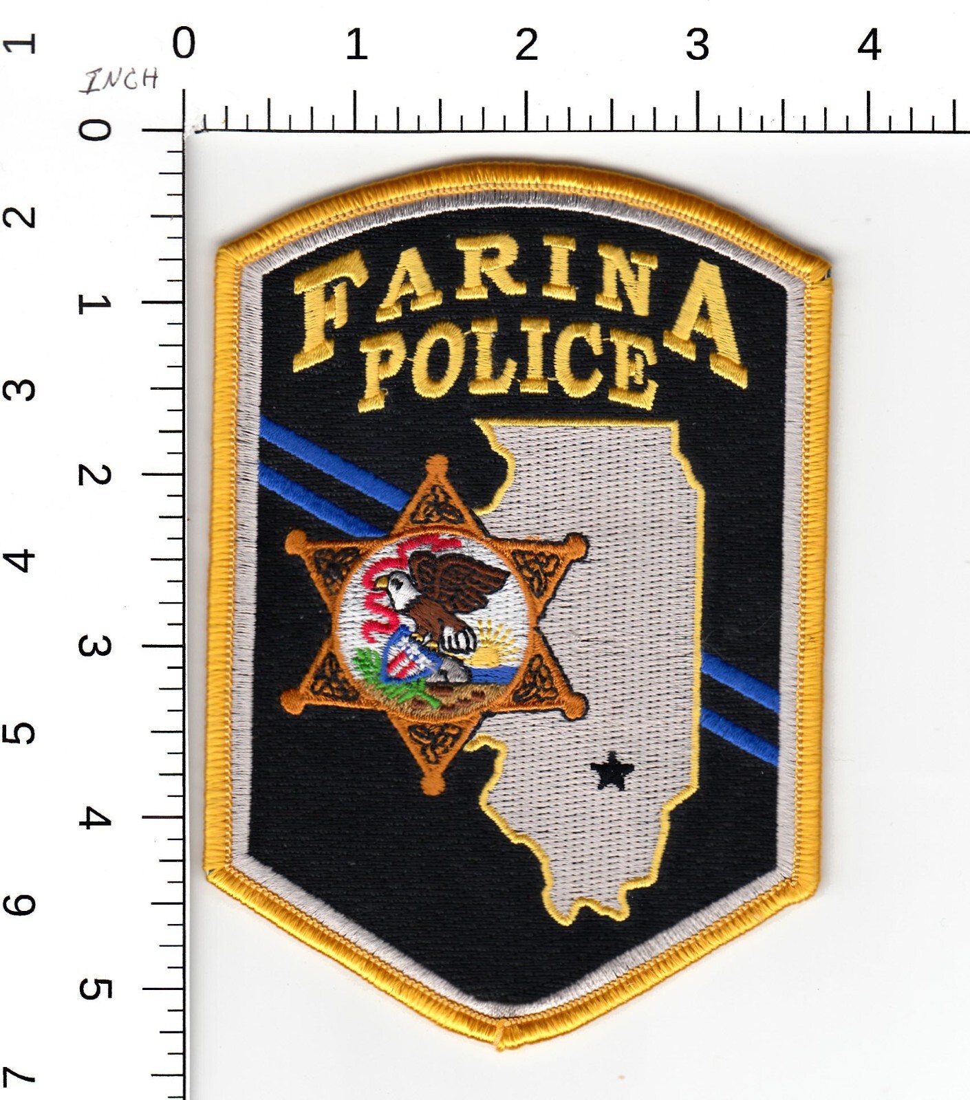 FARINA ILLINOIS POLICE (SMALL DEPARTMENT) COLLECTIBLE EMBROIDERED PATCH