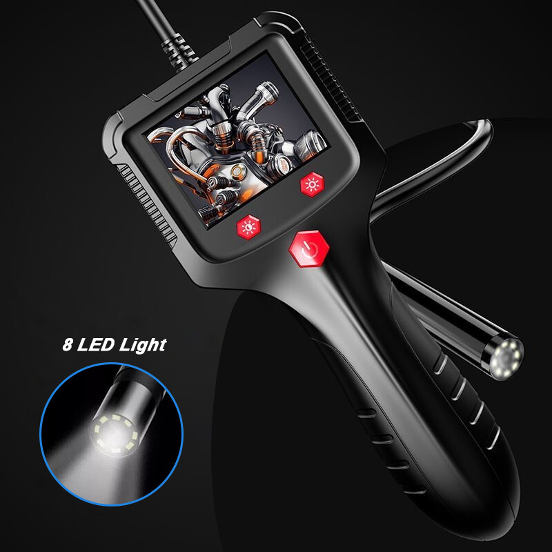 8mm Industrial Endoscope Camera Handheld 2.4" 1080P Snake Borescope
