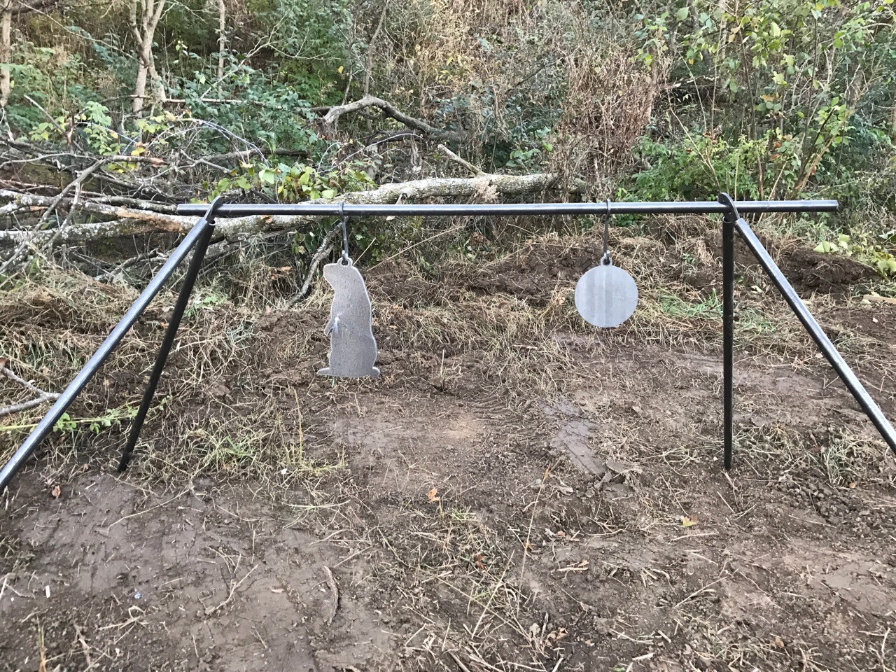 AR500 Target Stand 3/4 SCH40 Pipe 1" Round Bar Rod