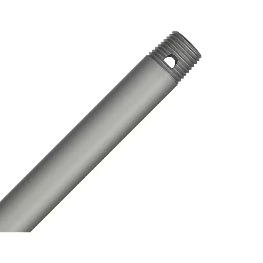 12 In. Matte Silver Extension Downrod for 10 Ft. Ceilings
