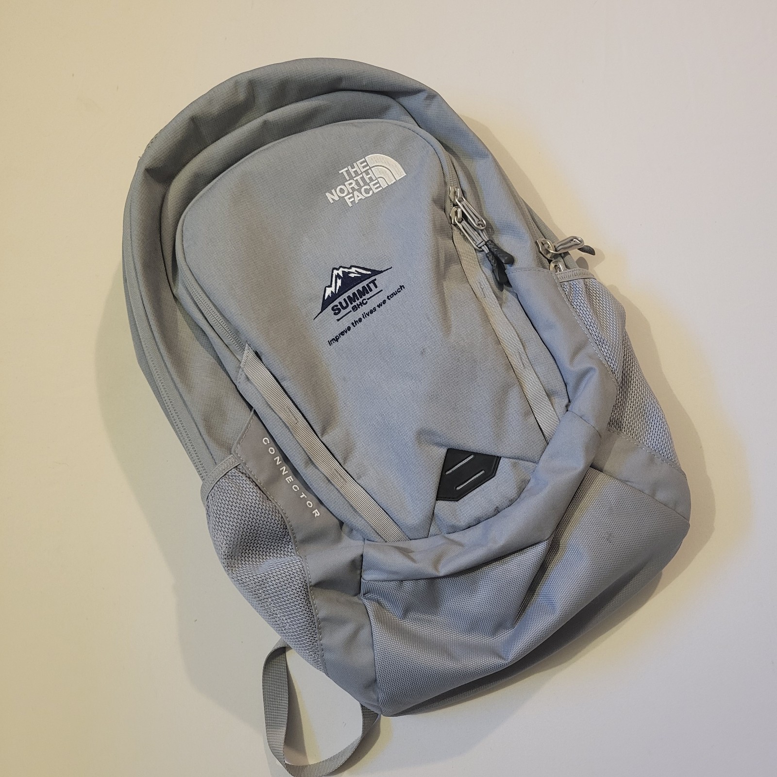 READ The North Face Connector Backpack Gray Travel School Camp Hiking Laptop