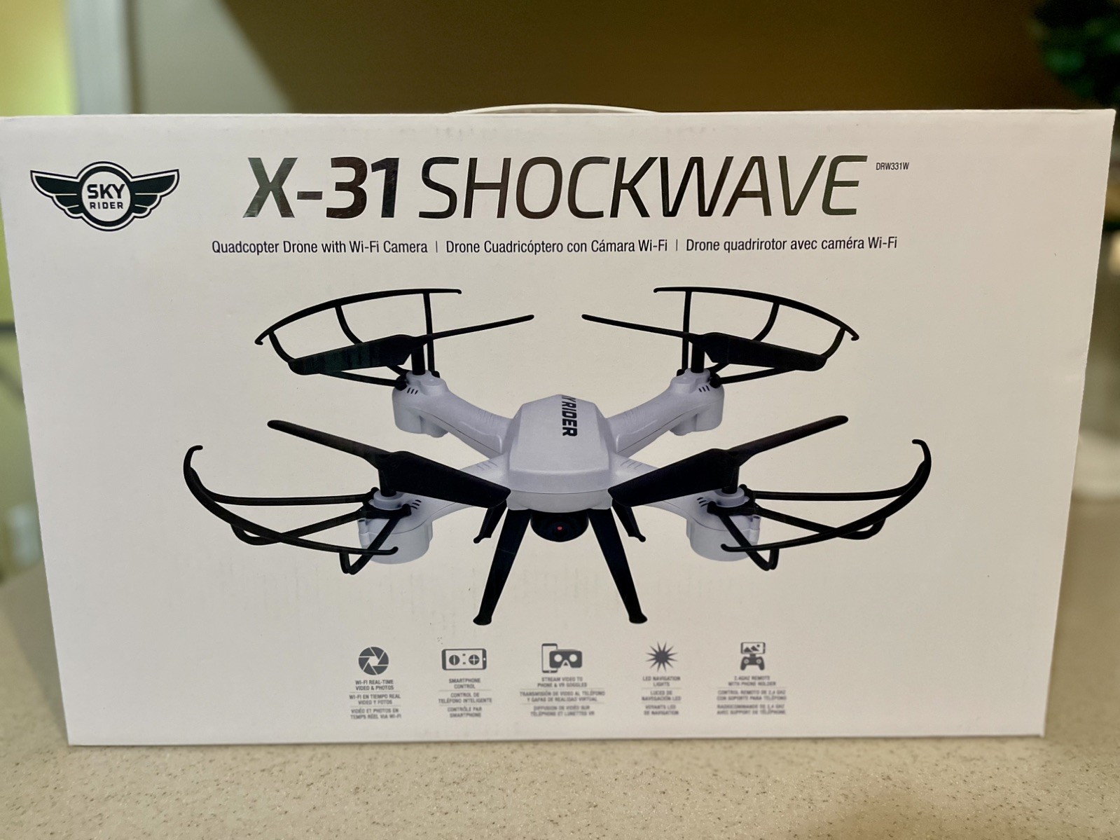 NEW SKY Rider X-31 ShockWave Quadcopter Drone Wi-Fi Camera, Smartphone Control