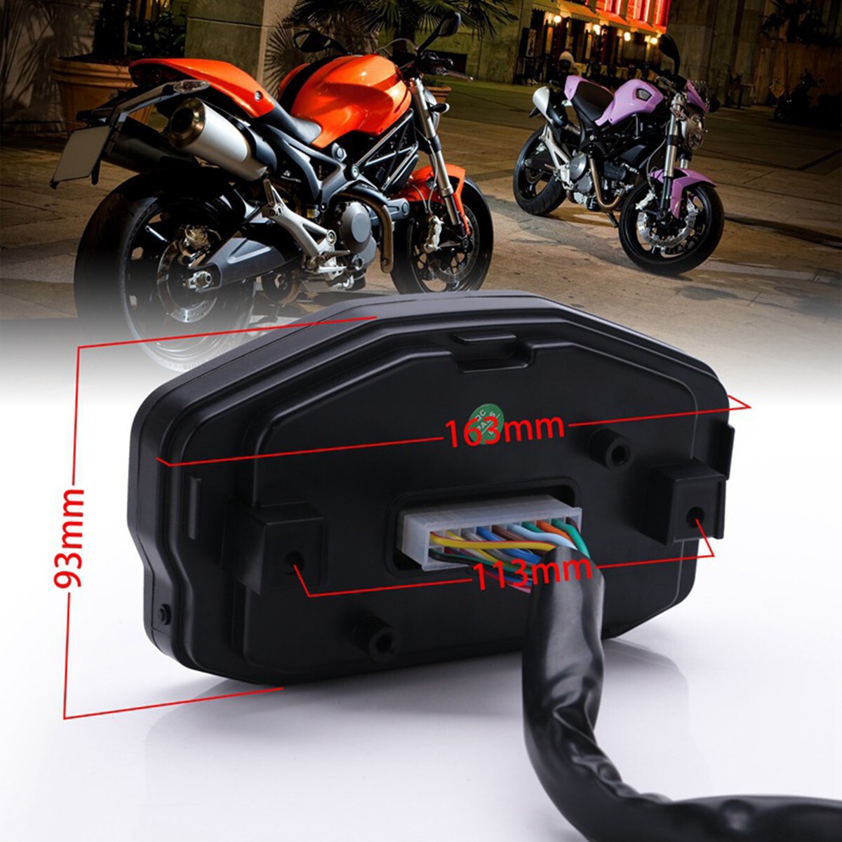 LED LCD Speedometer Digital Odometer Backlight Odometer Motorcycle Parts Durable