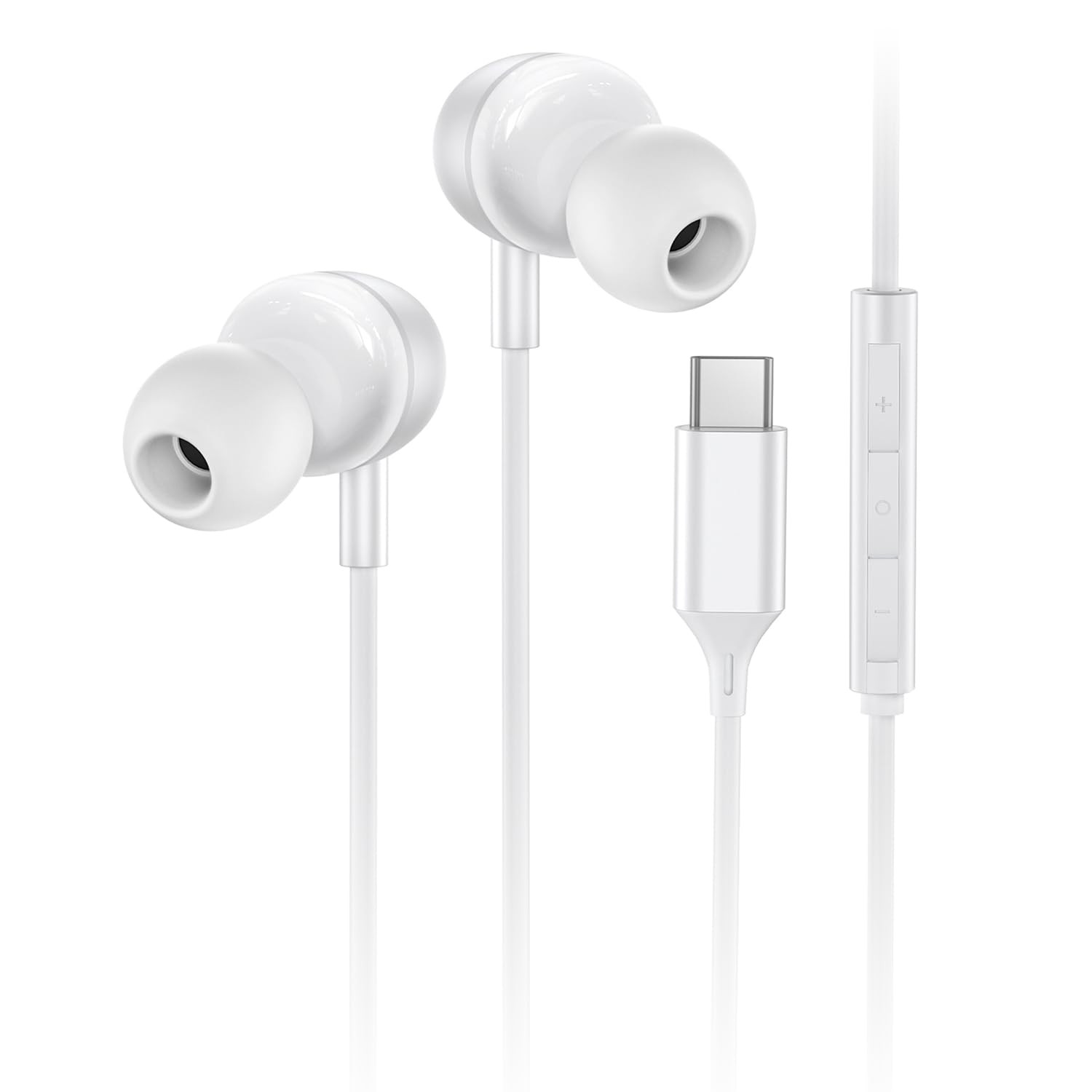 USB Headphones Wired Earbuds for Samsung iPhone 17/16/15 Max