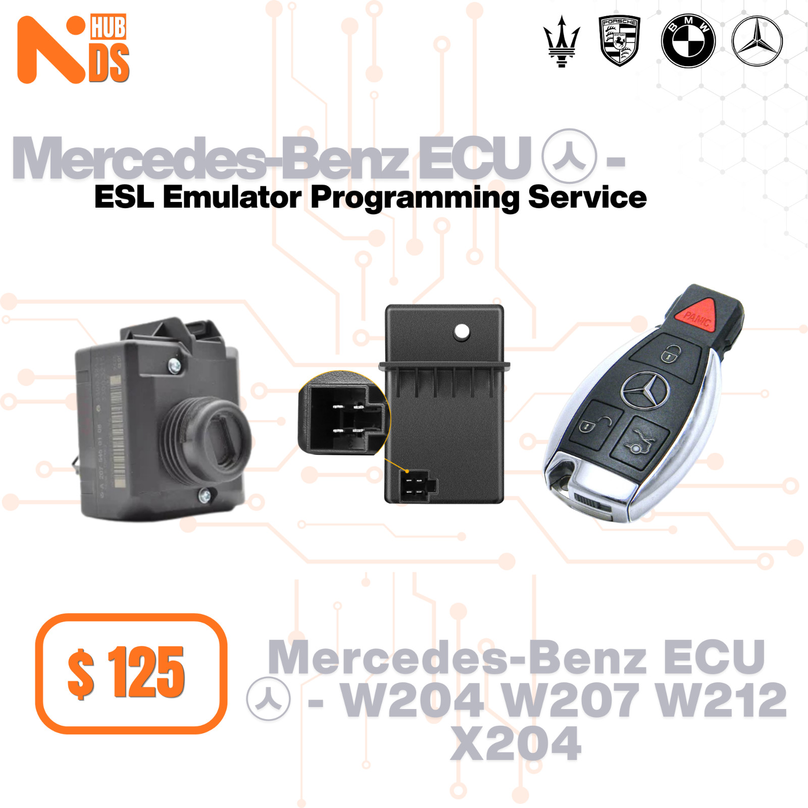 Mercedes ㉦  ESL Emulator Programming Service – W204 W207 W212 X204 |