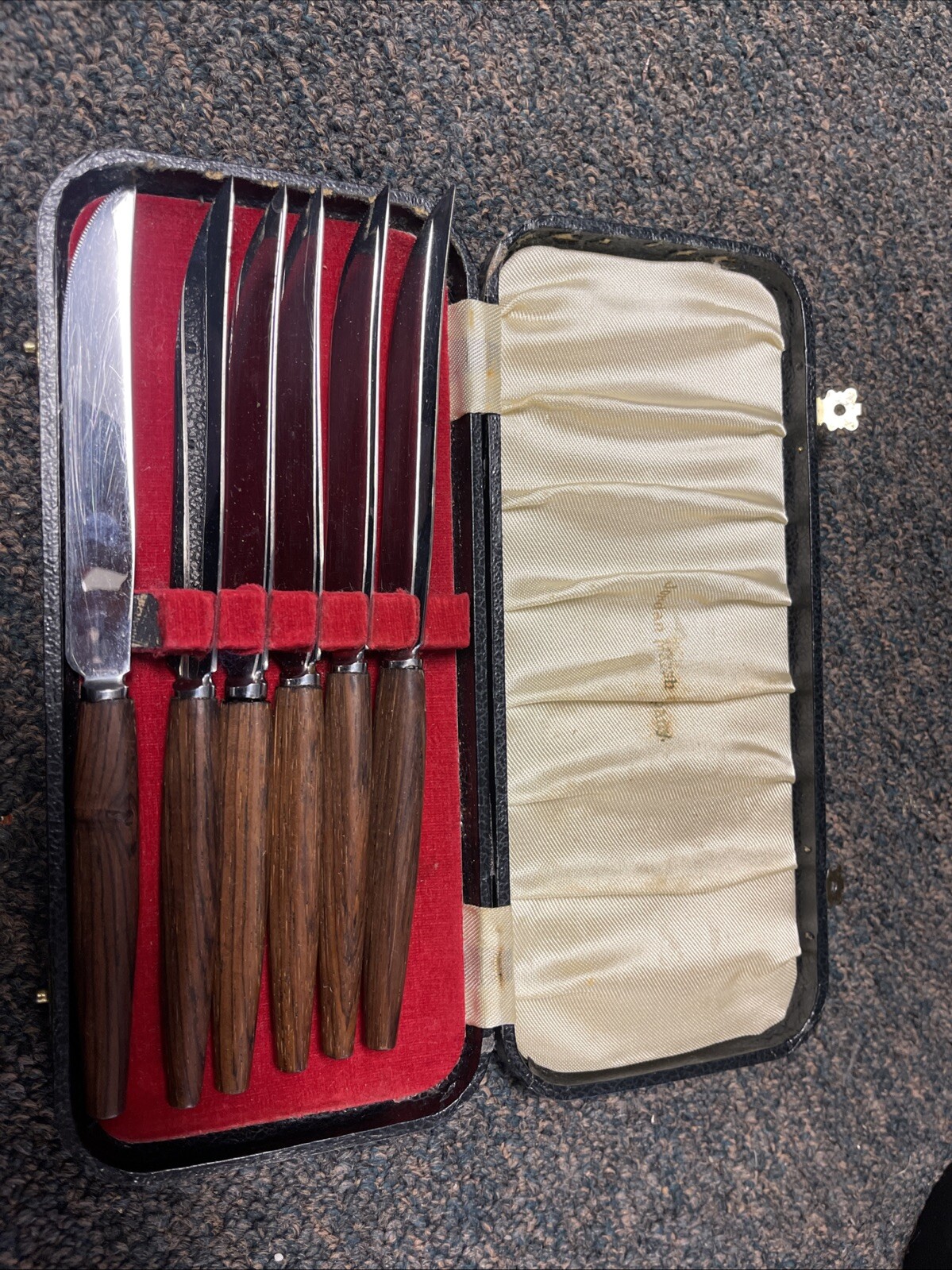 Jordan Marsh Co England Stainless Set of 6 VTG Steak Knives