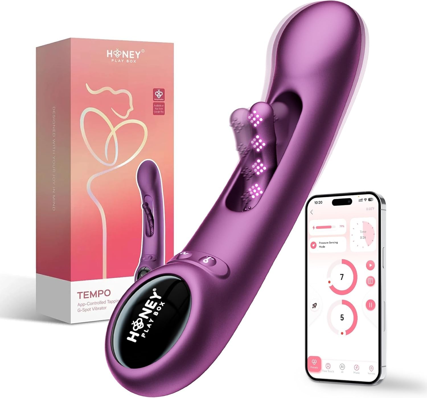 Tapping Rabbit G-spot Vibrator Clit Flapping Dildo Stimulator Sex Toys for Women