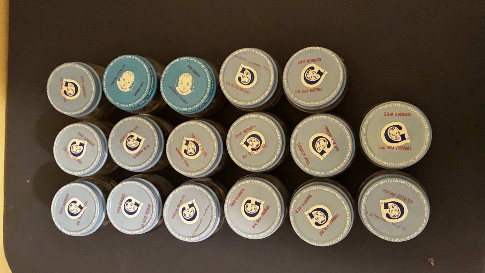 Baby Food Jars. 2.5oz Lot Of 17
