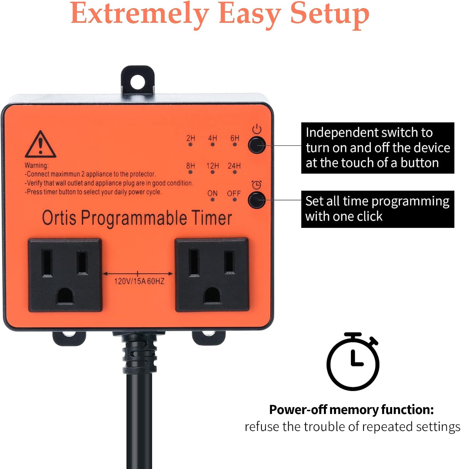 Above Ground Pool Timer, Smart Pool Timer with One-Button Operation, for Swimmi