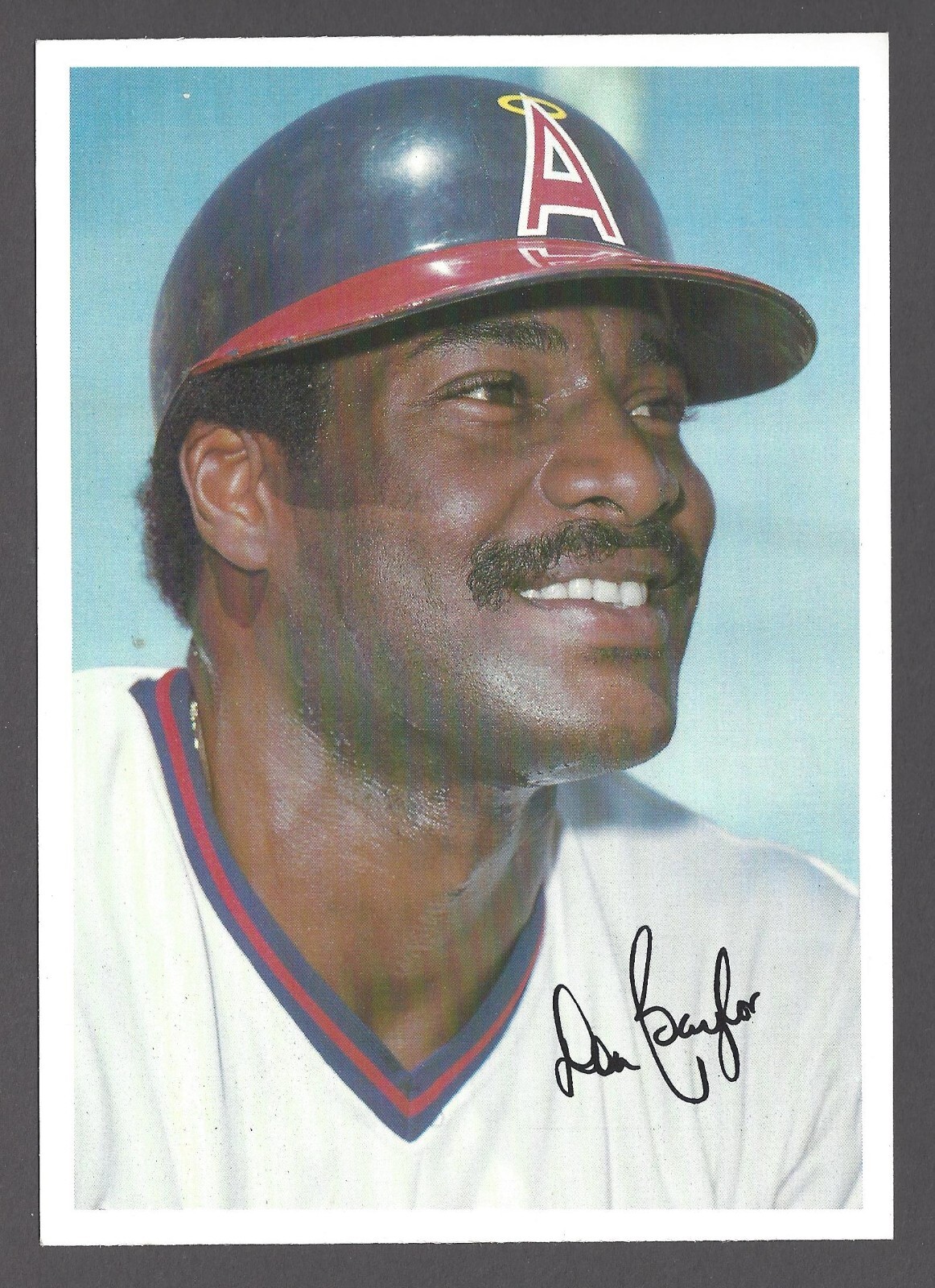 1982 Topps Jumbo 5 X 7 Card DON BAYLOR California Angels Outfield