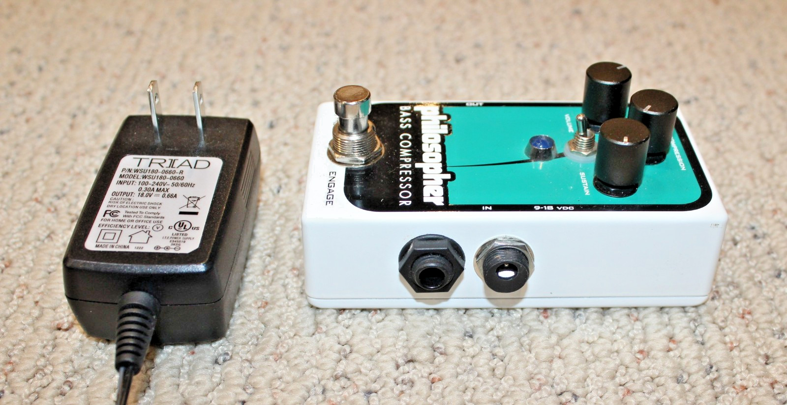 Pigtronix Philosopher Bass Compressor Sustainer Analog Pedal Open Box LN