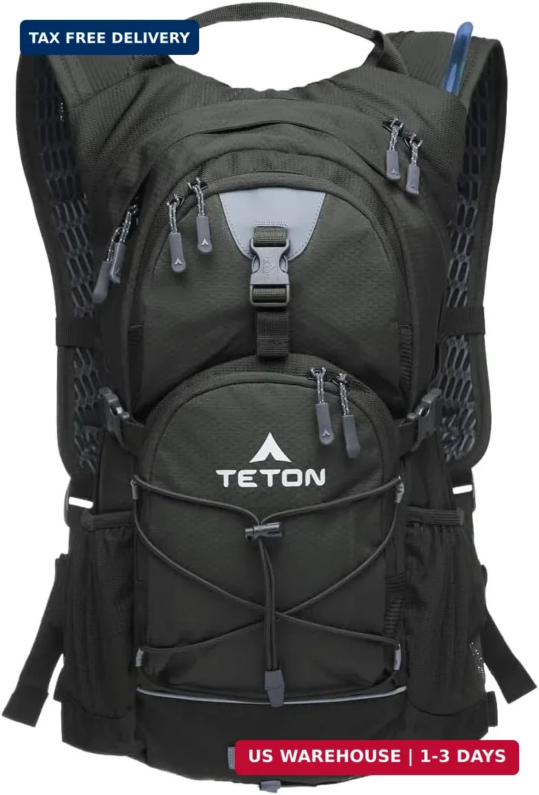 Teton Oasis/Trailrunner Hydration Backpack - Lightweight Water Pack with 2L/3L B