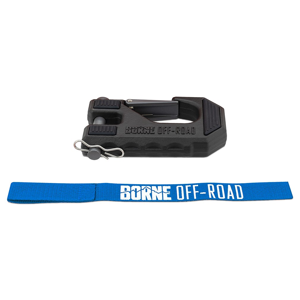 Mishimoto BNWN-HK-01BL Borne Off-Road Winch Hook & Hand Tether Blue