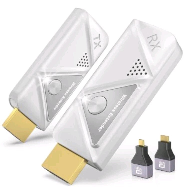 Wireless HDMI Transmitter and Receiver 328FT/100M, 2.4G+5G Plug & Play Wireless