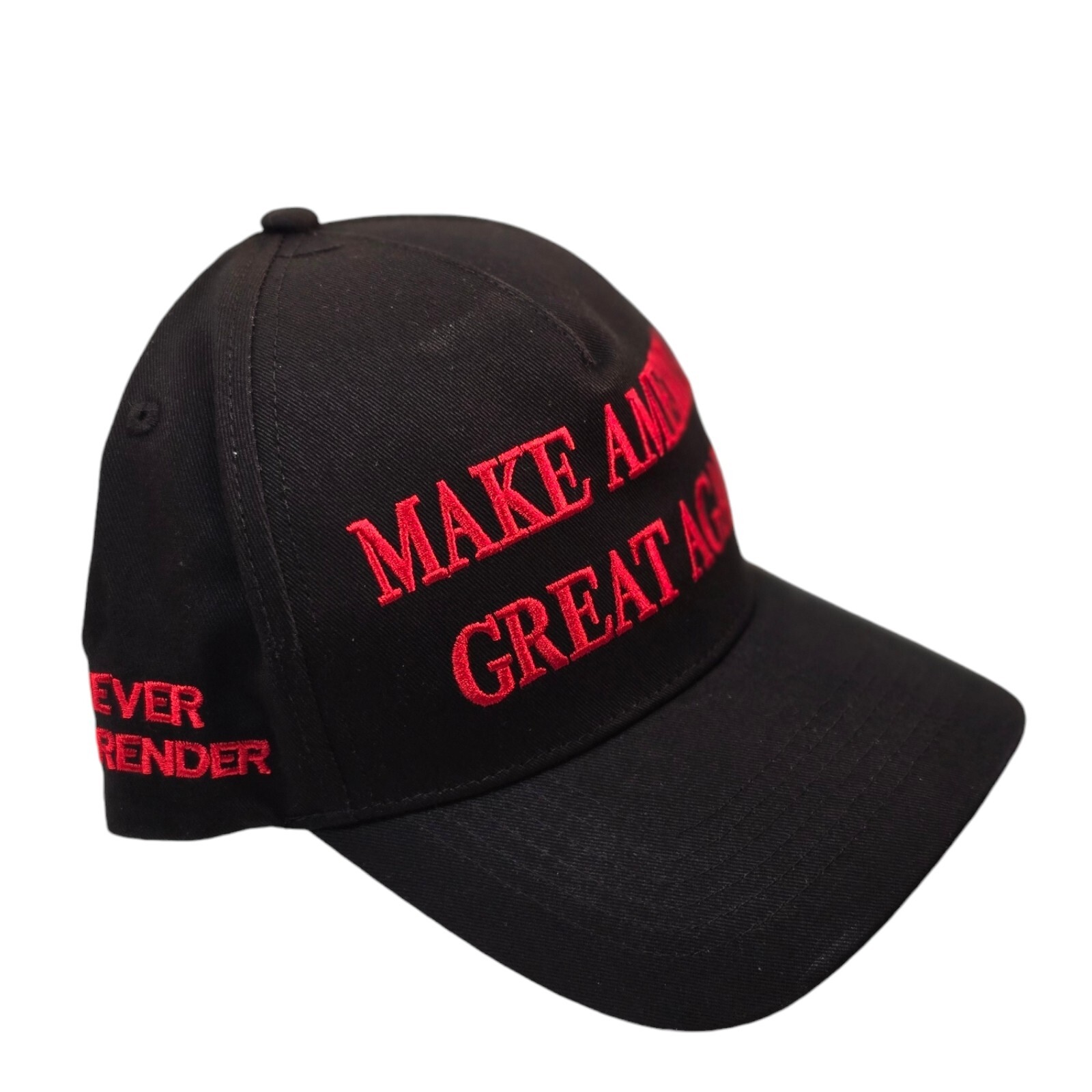 Donald Trump 45-47 Never Surrender Black/Red MAGA Cap Make America Great Again