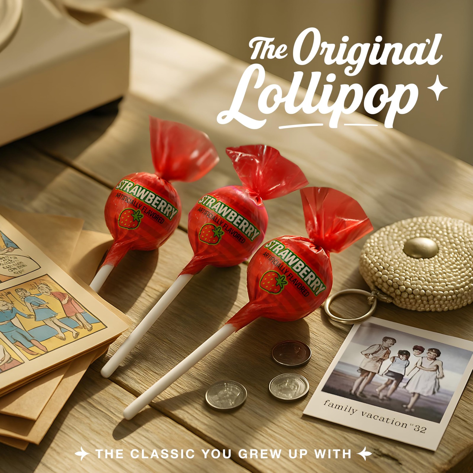 Strawberry Lollipops – 65 Count Bulk Candy Pack, Individually Wrapped Suckers...
