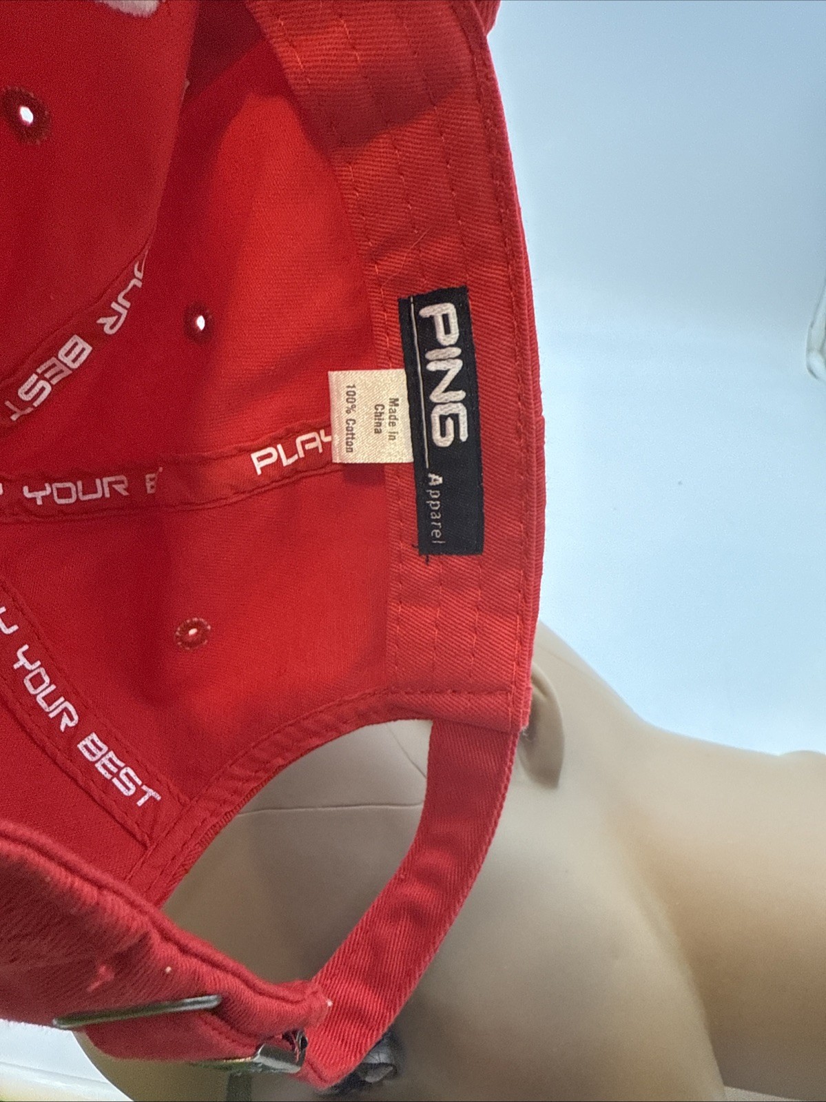 CAP HAT Ping Golf Red Play Your Best Flexfit Sensorcool L-XL NEW