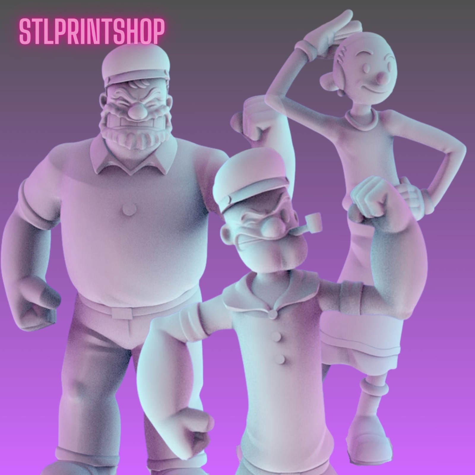 Popeye the Sailor Man - POP MINIS 28mm 32mm Scale Miniatures