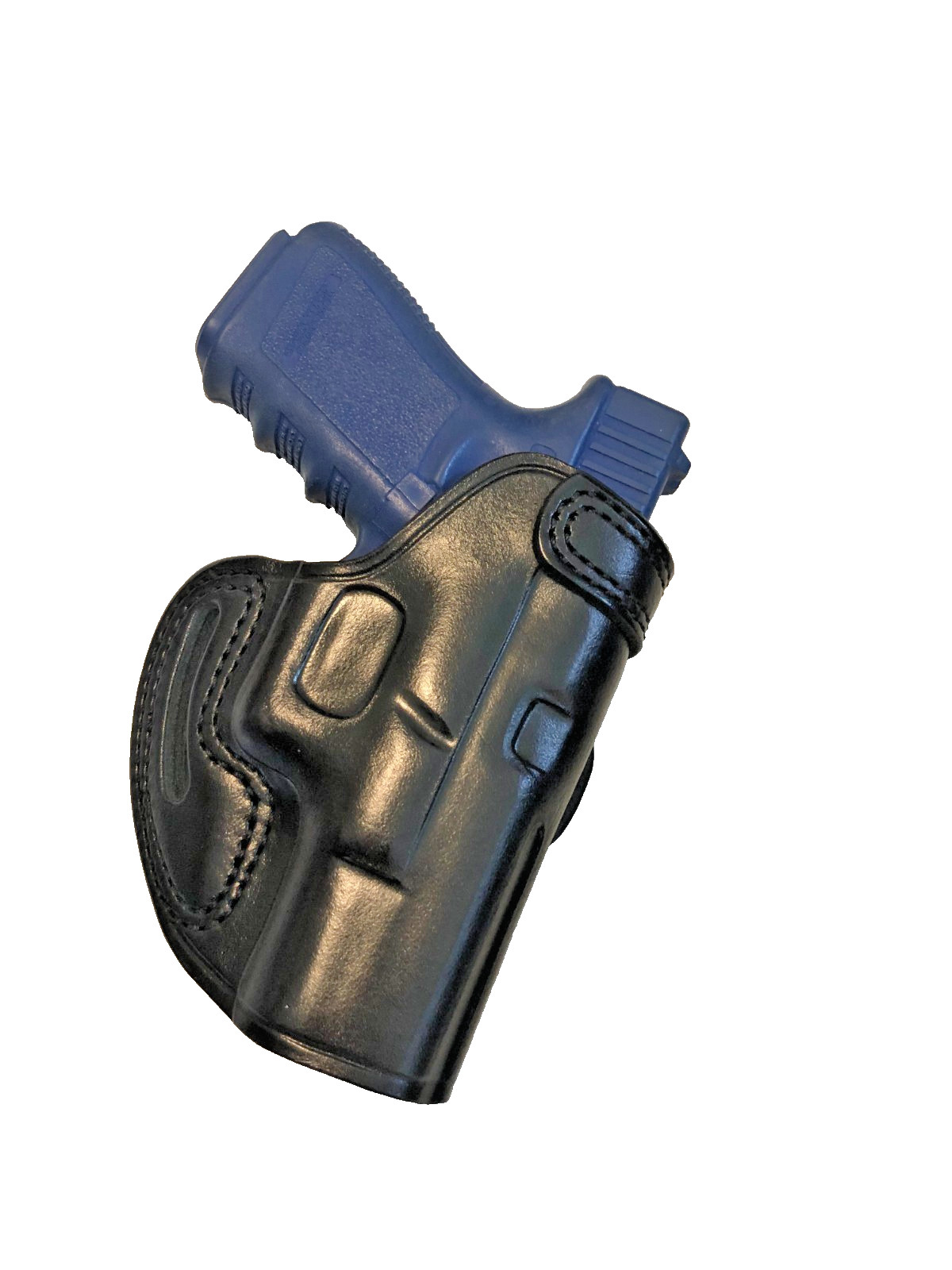 Premium Leather Belt Holster GLOCK 19 / 23, M&P SHIELD EZ 380   - (# 7019 BLK)