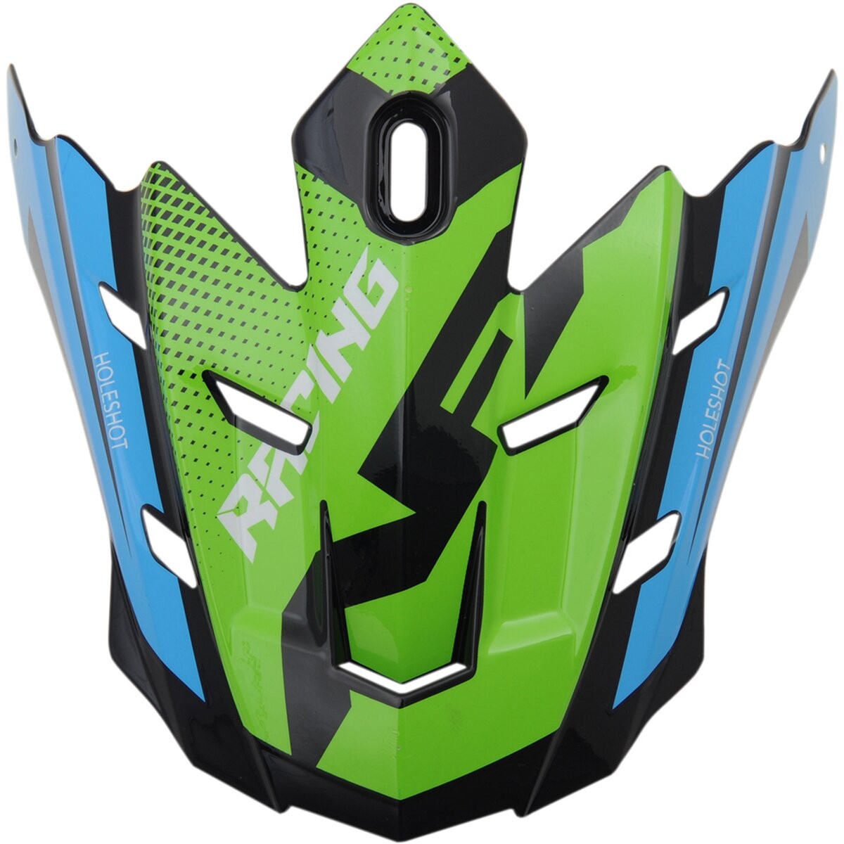 AFX Youth Navy Blue/Green FX-17 Replacement Holeshot Visor - 0132-1187