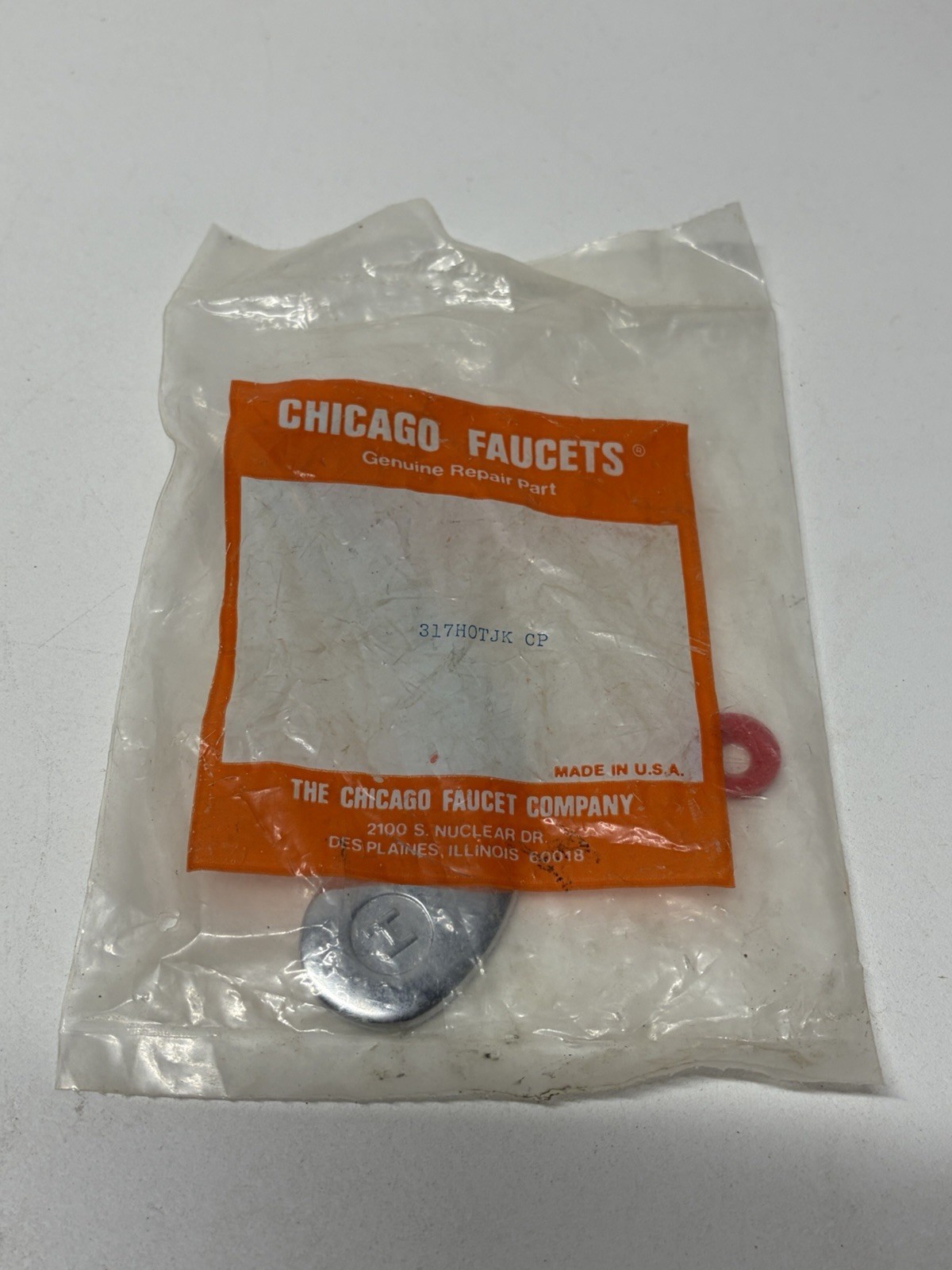 Chicago Faucets Stainless Steel Sink Faucet 4” Handle 317 Hot JK CP New Part