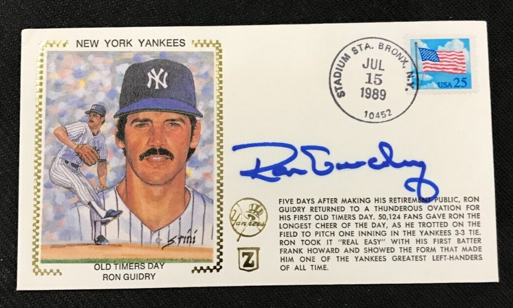 Ron Guidry Signed First Day Envelope AUTO Cachet #49 NY Yankees 1978 Cy Award!