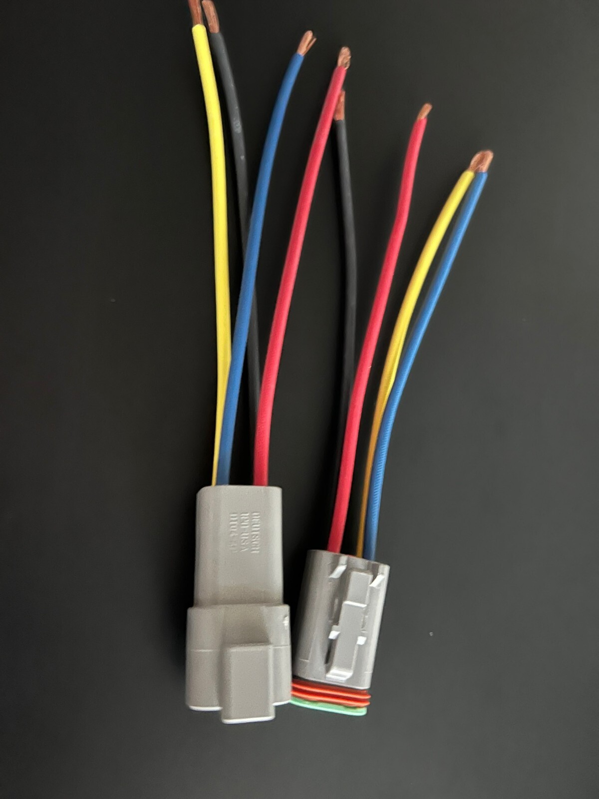 14 AWG Assembled Deutsch 4 Pin waterproof connector 6" wire