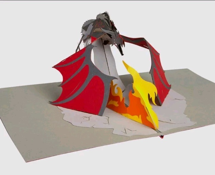 Game of Thrones: Drogon the Dragon Signature Pop-Up All Occasion Greeting Card