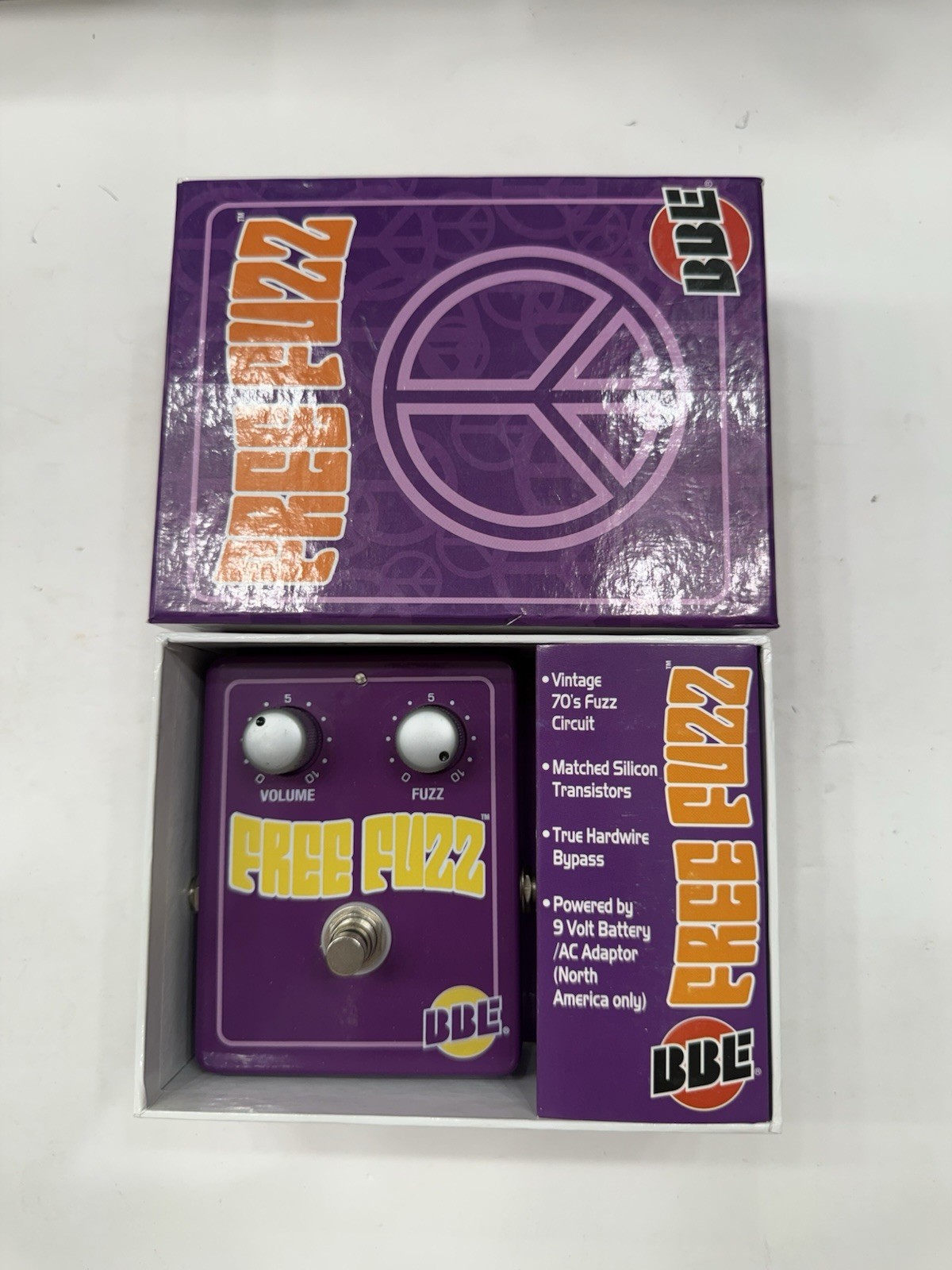 BBE Sound Inc. Free Fuzz Distortion Guitar Effect Pedal + Original Box & PSU