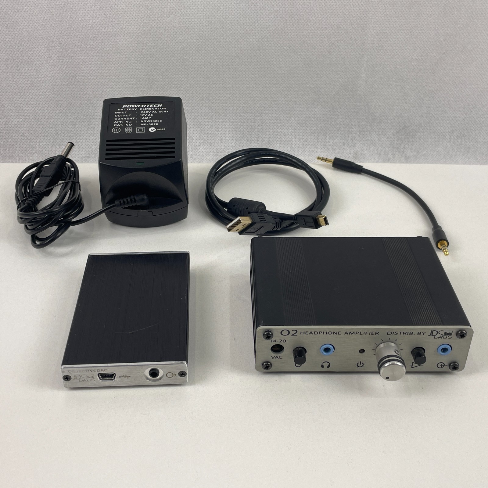 JDS Labs O2 Headphone Amplifier + ObjectiveDAC ODAC NwAvGuy Stack Tested Working