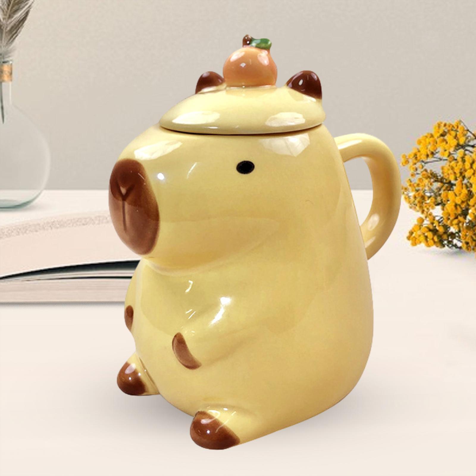 Cute Capybara Ceramic Cup 450 ml Coffee Mug for Women, Men Thanksgiving Desk