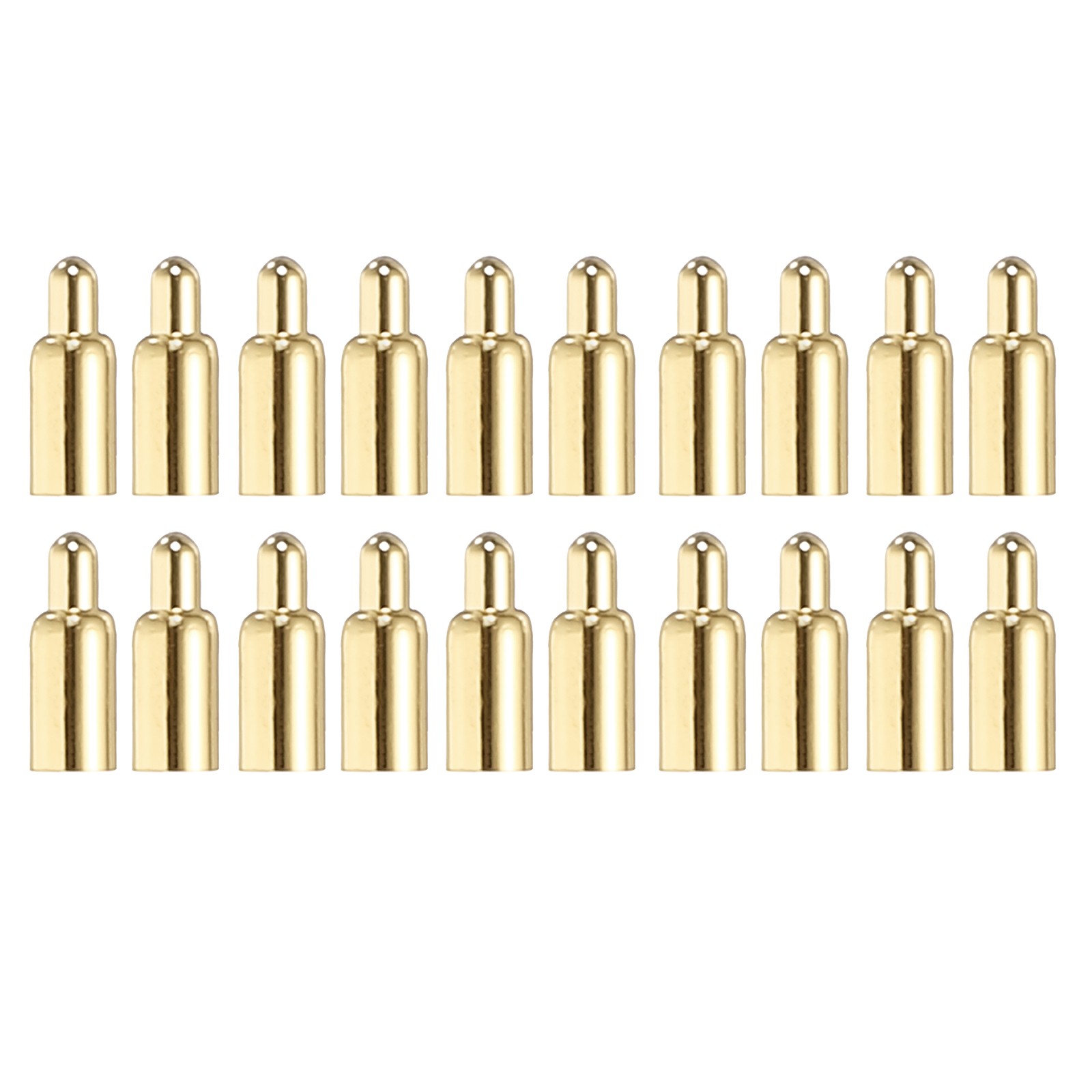 40 Pcs 4mm Spring Test Probe Pin, Gold Plated Spring Loaded Thimble Pins