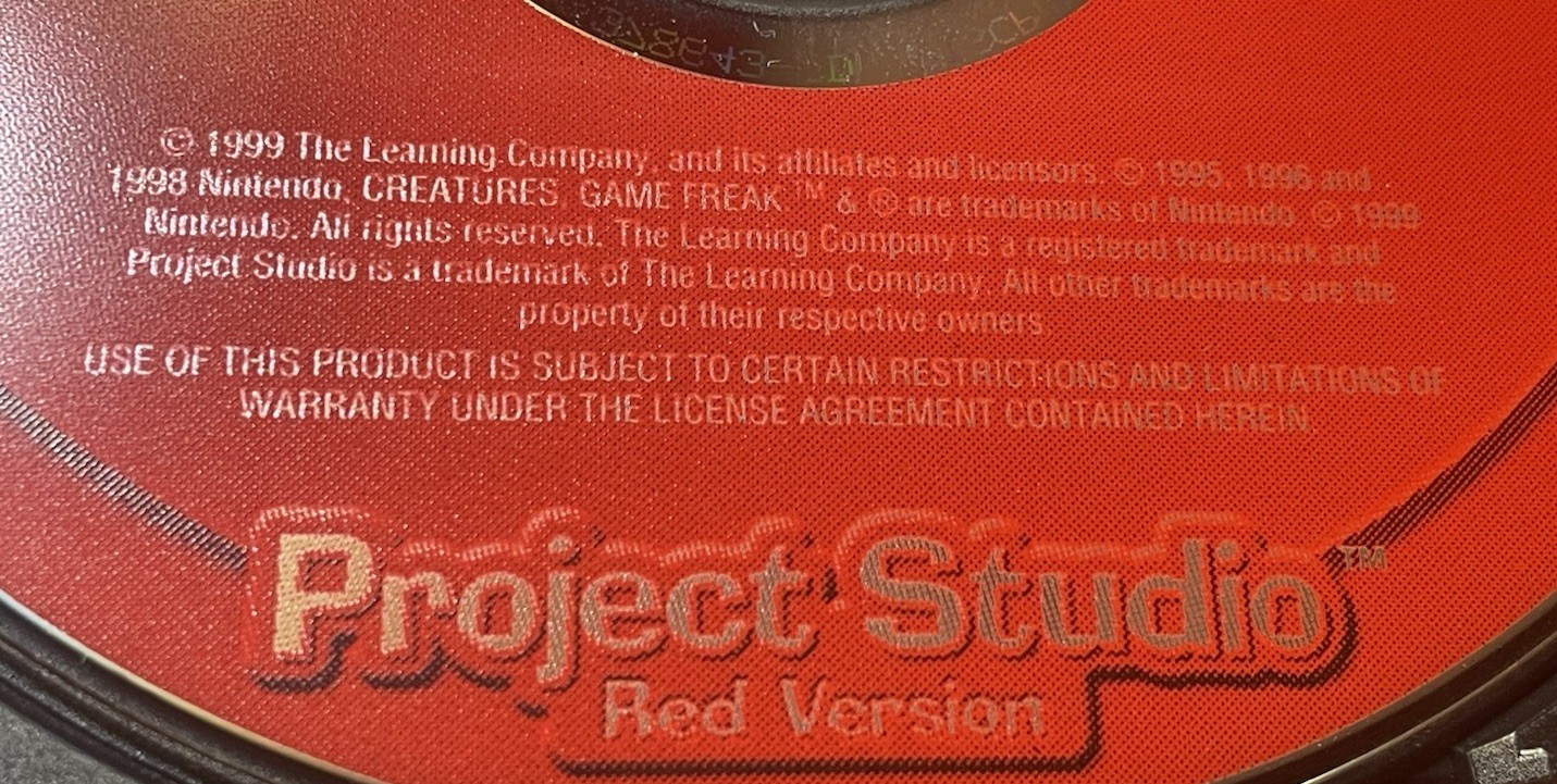 POKÉMON Project Studio Red Version Gotta Make 'em All Nintendo CD-ROM Windows