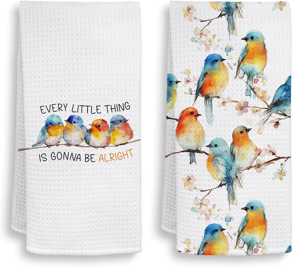 Inspirational Bird Kitchen Towels, Motivational Decorative Kitchen Dish Towels,