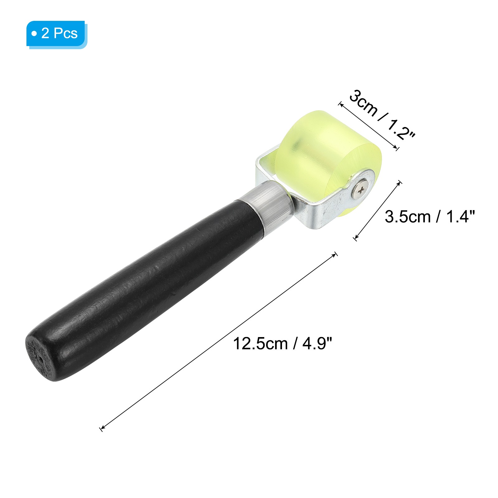 1.2" Sound Deadening Roller, 2pcs Insulation Tool Seam Roller Black