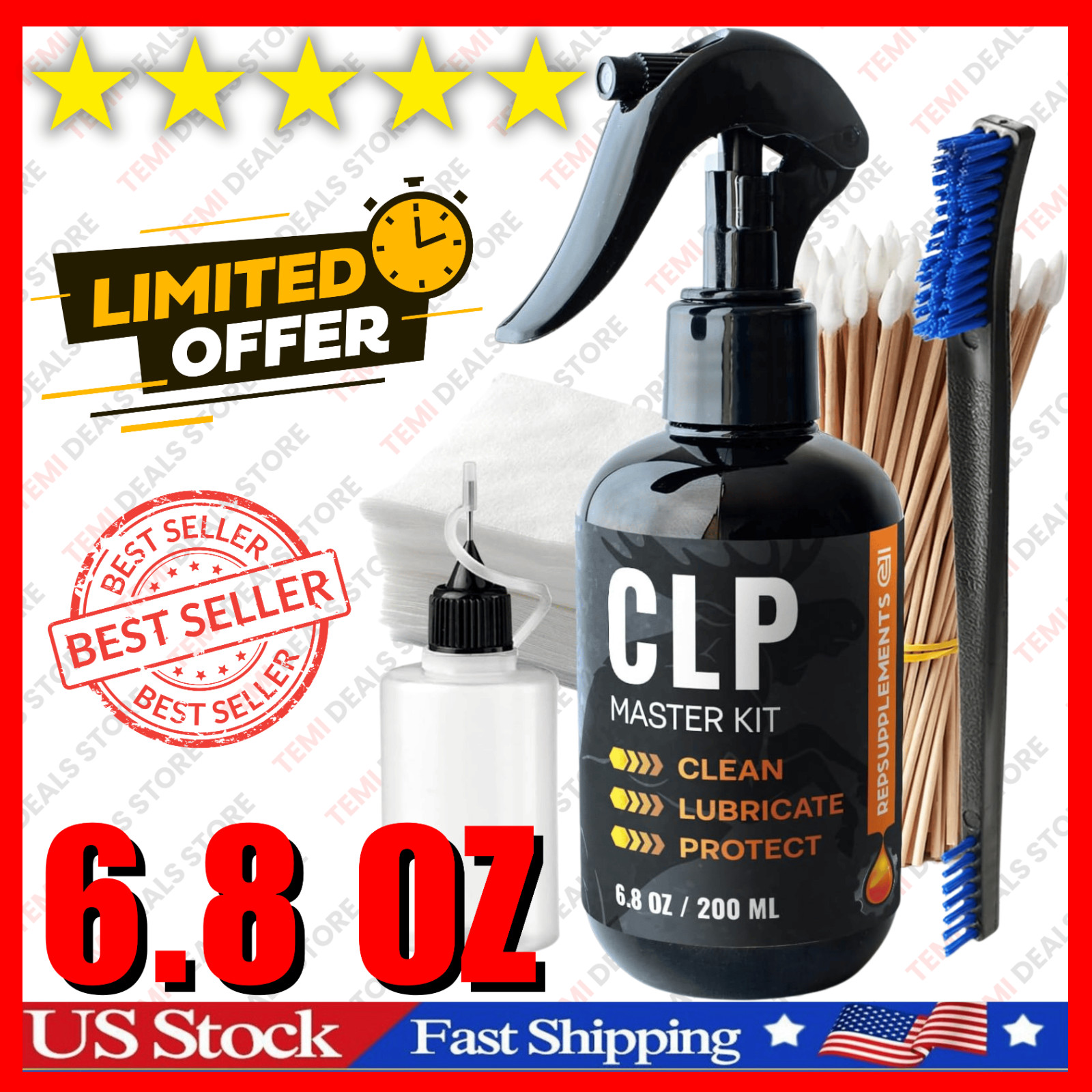 Gun Cleaning Oil – 6.8 Oz of All-in-One CLP [Cleaner, Lubricant, & Protectant]**