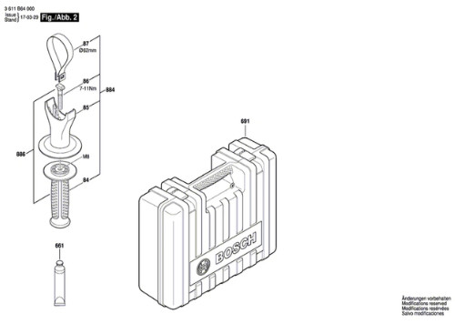 BOSCH 1617000719 Original OEM Service Pack