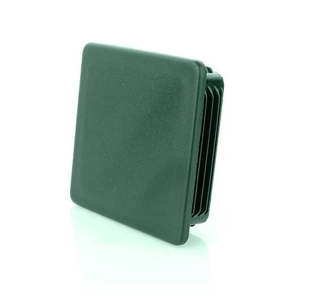 10 x fin plugs square tube 20 x 20 mm square green end caps plastic