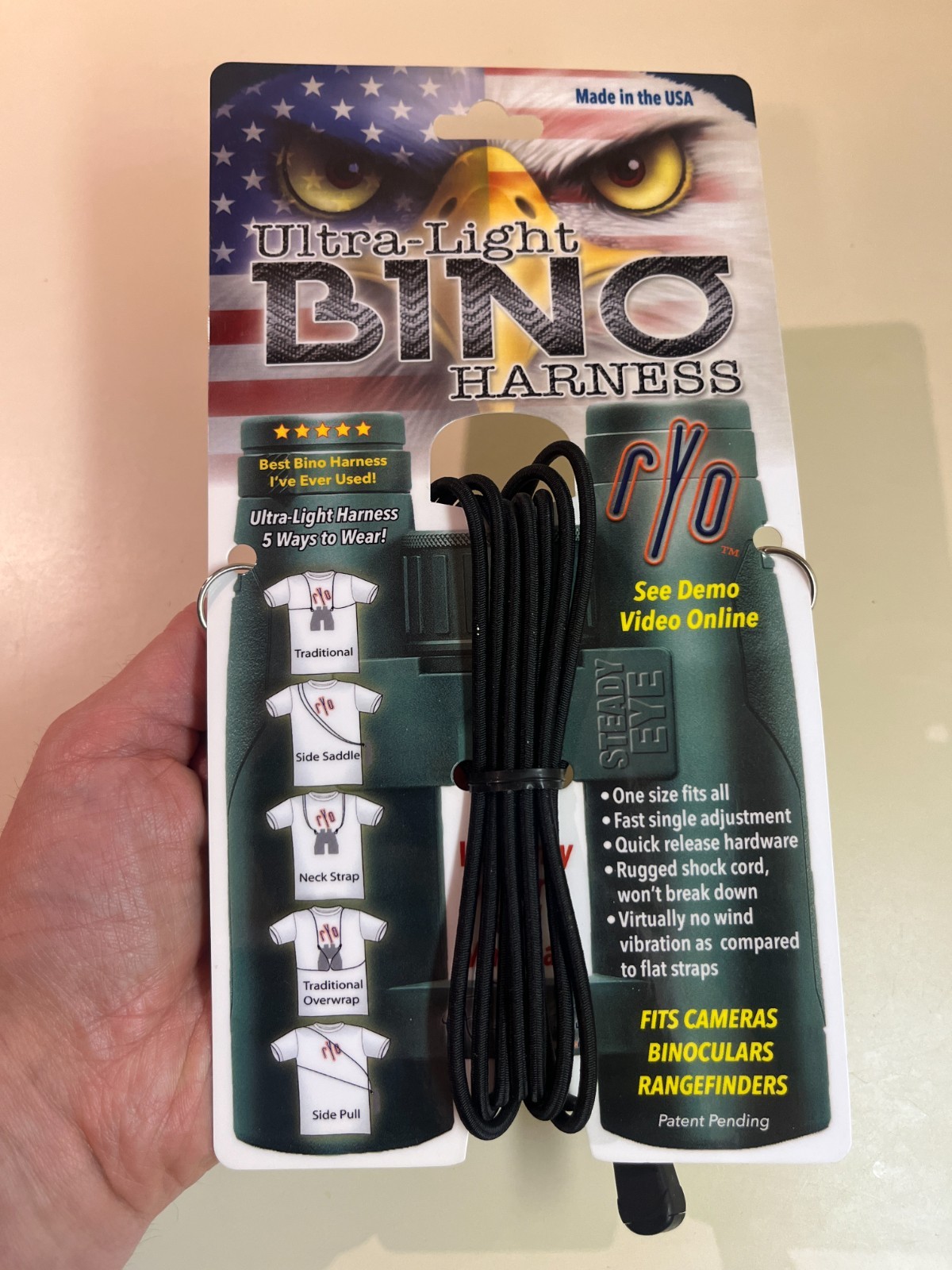Ultra-Light Bino Harness, Rick Young, Fits Cameras, Binoculars, Rangefinders