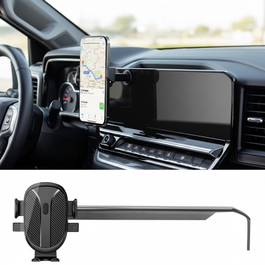 Custom Dash Mount Car Phone Holder for 2022-2025 Chevy/GMC - One-Hand Operation