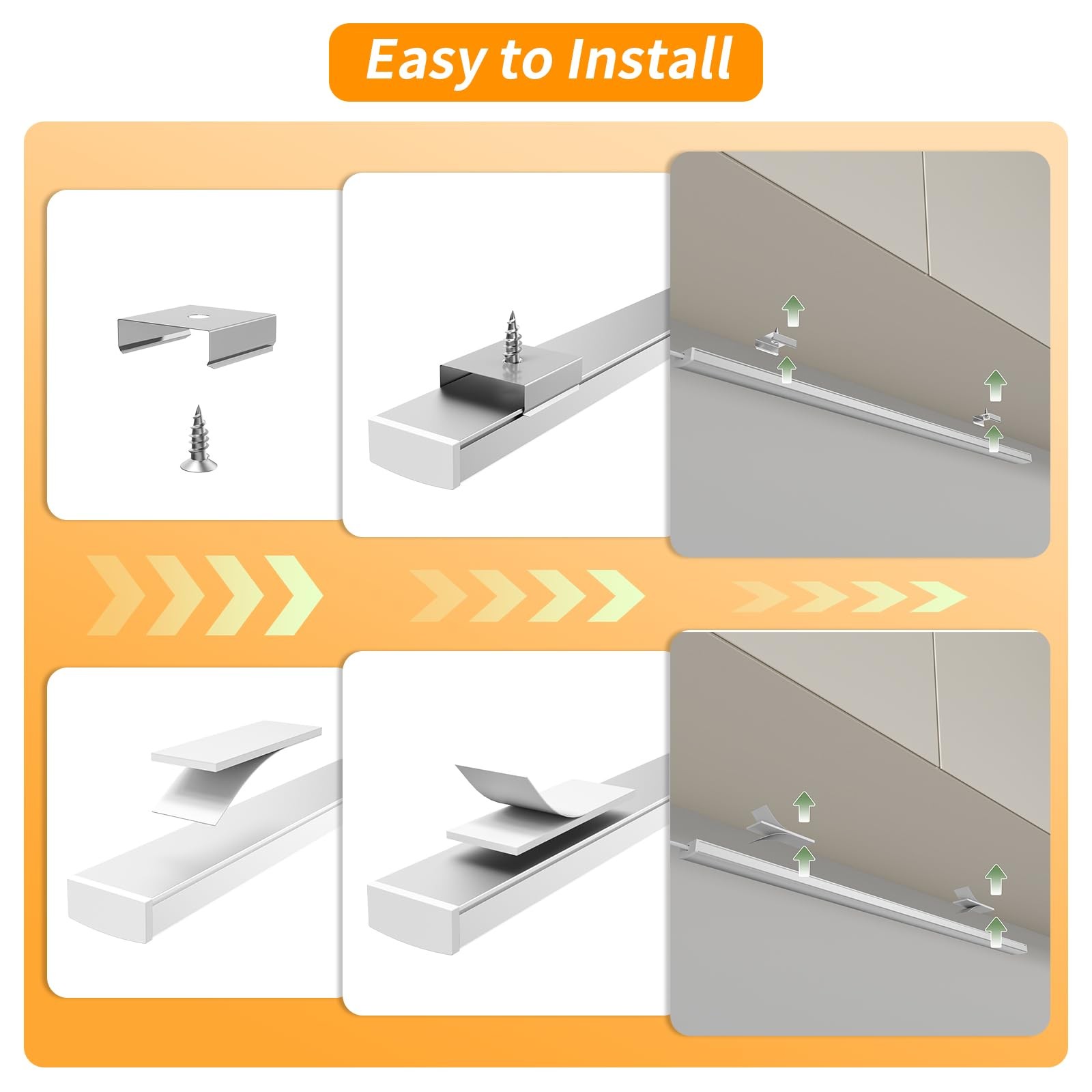 14" Slim USB Plug-in LED Motion Sensor Light Indoor, Bright & Dimmable Under ...