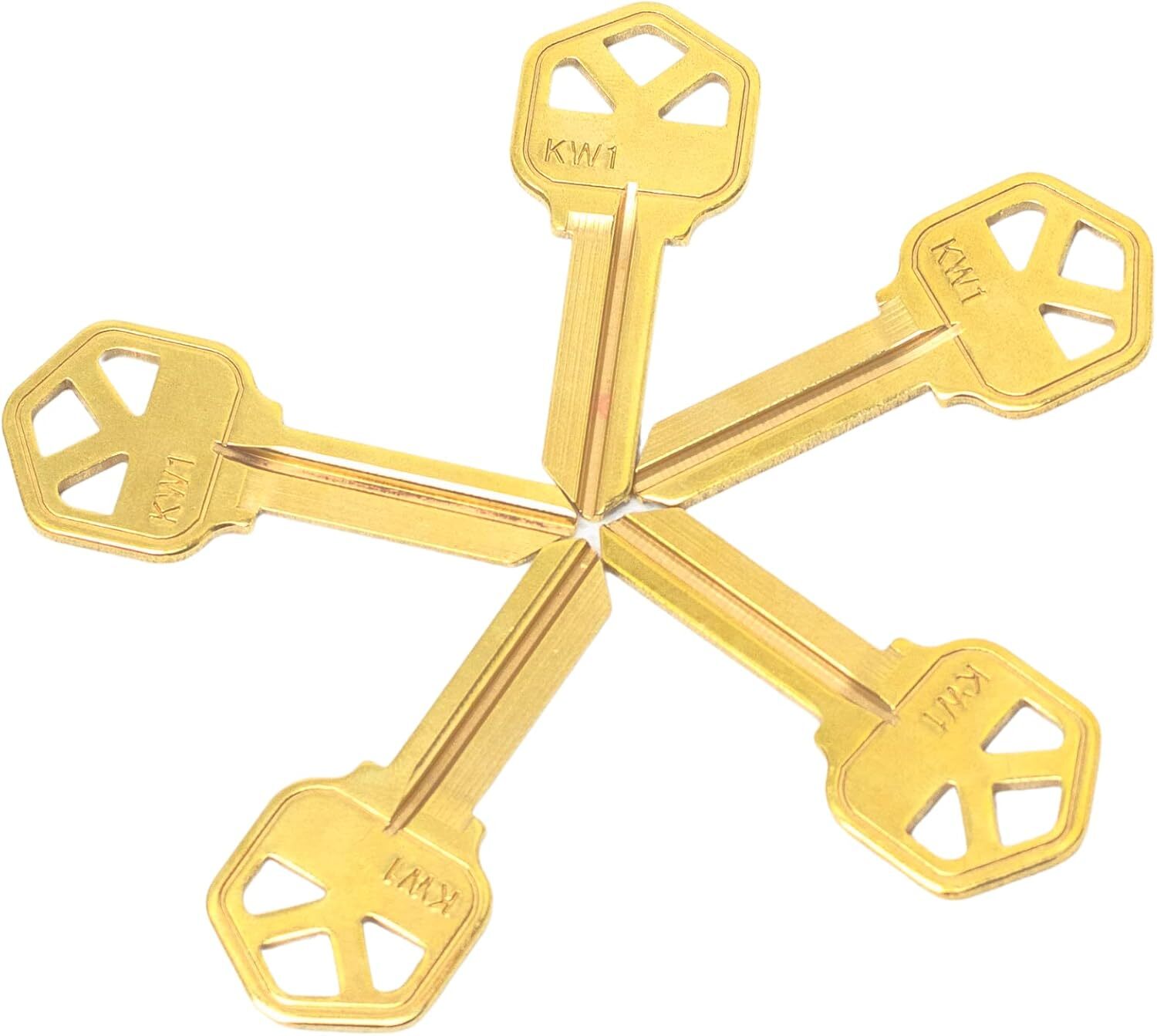 10PCS KW1 Blank Key Blanks Uncut Blank Keys Copper Structures Blank Keys